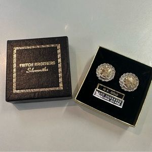 Vintage 10k Gold & Silver Earrings